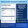 Infographic showing nutrition facts and researched-backed ingredient highlights for Nectar Essential Daily Hydration
